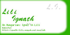 lili ignath business card